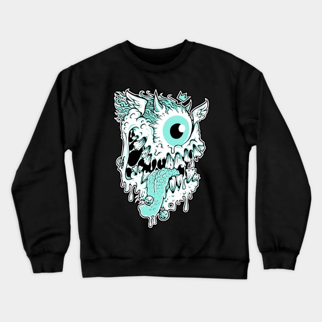 Flying eyeball with teeth Crewneck Sweatshirt by HETCH666